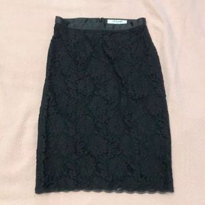 Black Lace Pencil Skirt